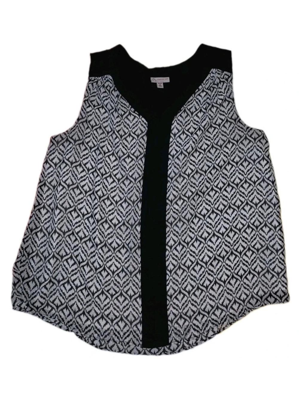 Charter Club Sleeveless Geometric Print Blouse